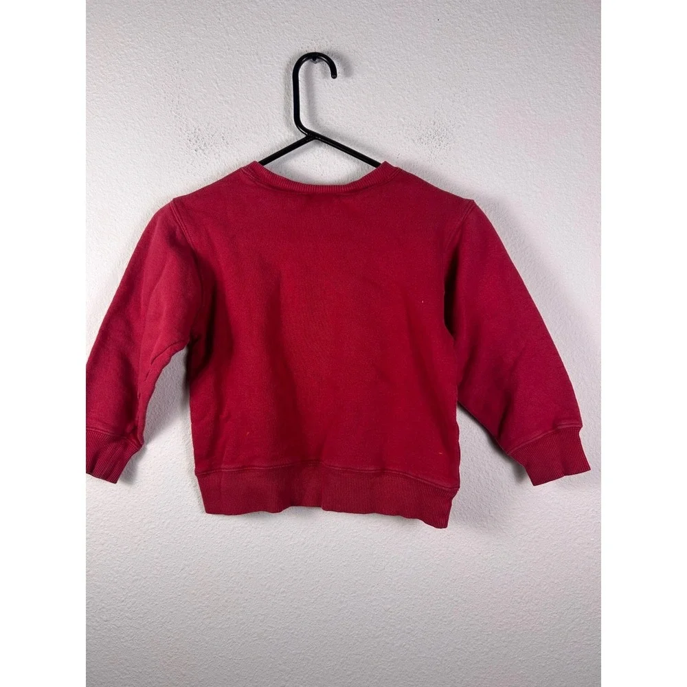 Disney Store Lightning McQueen Cars Red Graphic Sweatshirt Kids Size 5/6 S